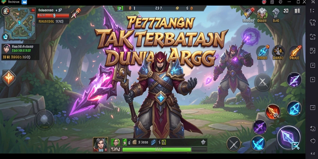 Tampilan gameplay ARPG yang epik dalam 7777W.