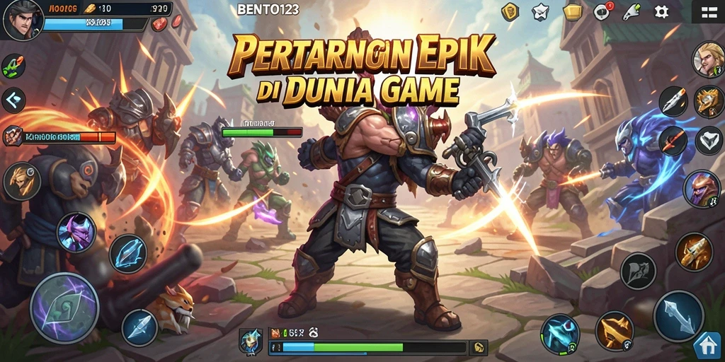 Screenshot BENTO123 menampilkan aksi pertarungan yang mendebarkan.