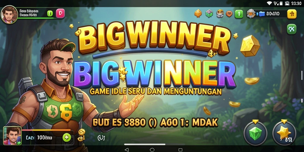 Screenshot menampilkan gameplay Idle BIGWINNER yang menarik dan mengasyikkan.