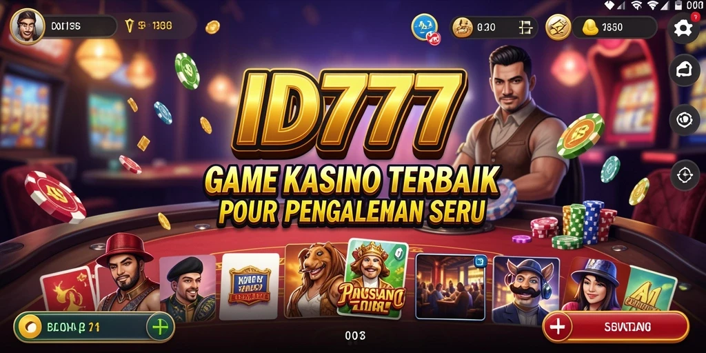 Screenshot utama ID777 menampilkan gameplay kasino yang seru dan grafis menakjubkan.