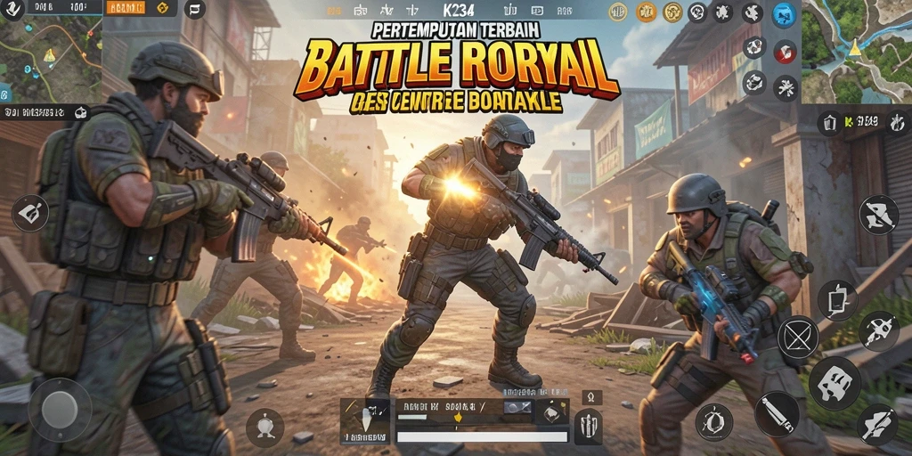 Gameplay seru K234 dalam pertempuran Battle Royale yang intens.