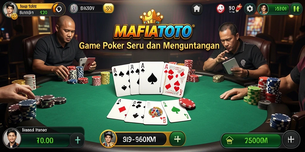 Tampilan screenshot gameplay Poker yang menarik di MAFIATOTO.