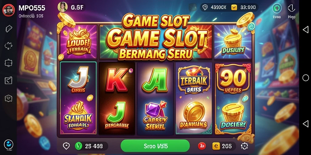 Gameplay seru MPO555 dengan tema slot beragam.