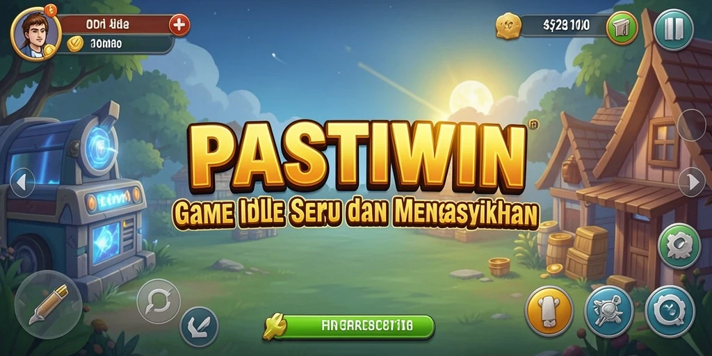 Tampilan gameplay Idle PASTIWIN yang menarik dan interaktif.