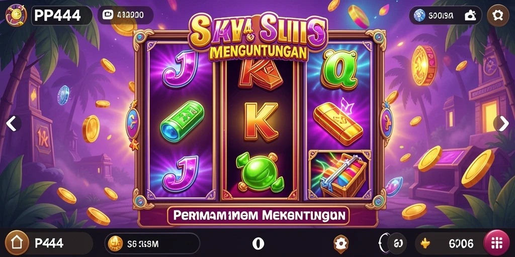Tampilan gameplay menegangkan dalam game Slot PP444.