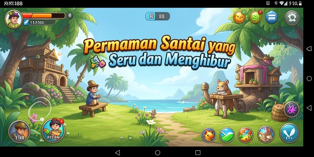 Tampilan Gameplay RI188 yang menghibur dan santai.